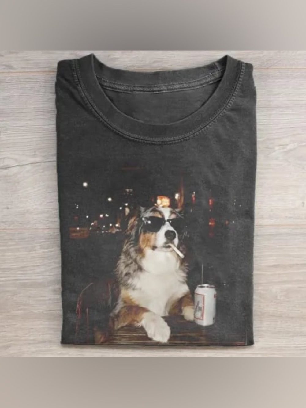 Comfort Color Men's Dog Graphic T-Shirt - Cool Dog Design